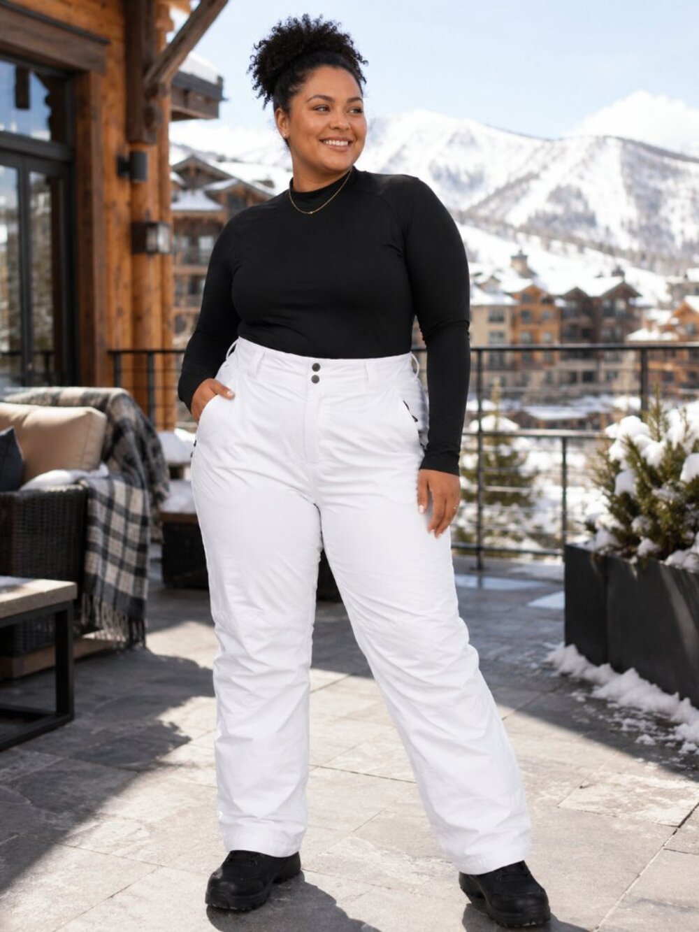 Columbia Women’s Bugaboo Omni-Tech White Snow Ski Pants Size 2X NWT